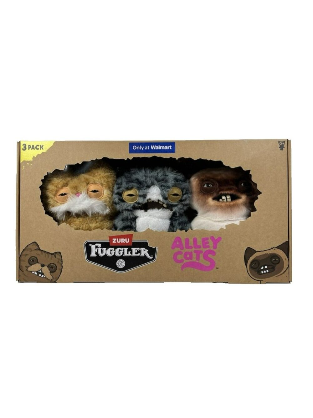 Fuggler Alley Cats 9" Plush Toy 3 Pack Set Walmart Exclusive NEW 2026